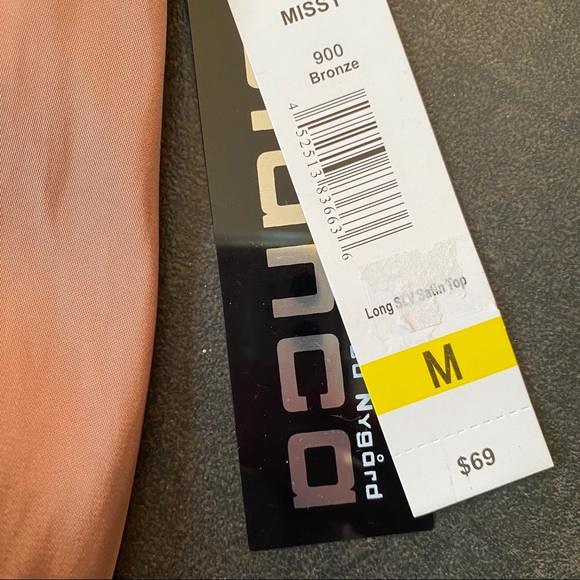 NWT Gorgeous bronze silky blouse - Picture 6 of 6